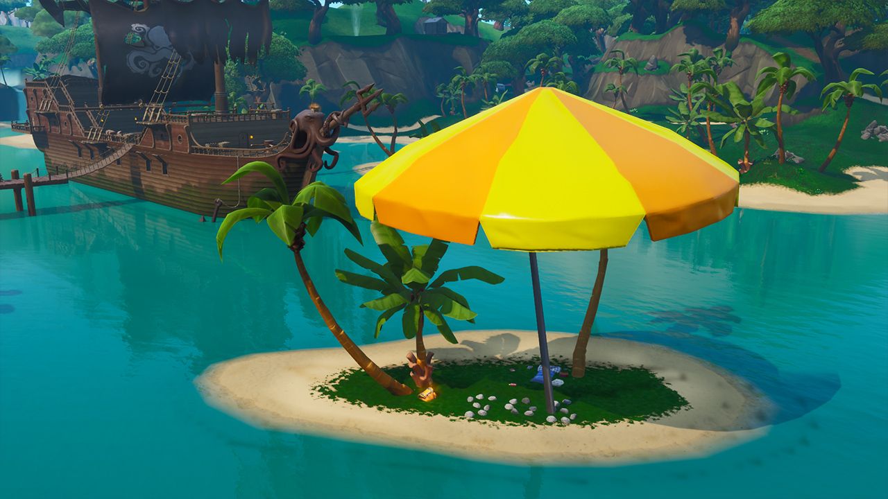 гигантский пляжный зонтик в фортнайт